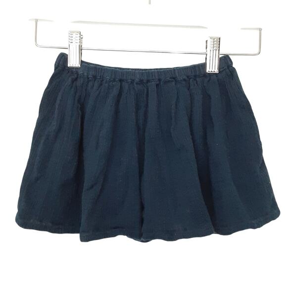 Pink Chicken Girls Navy Blue Ruffle Shorts Elastic Waist Pull On Kid 5Y Nautical - Picture 1 of 8